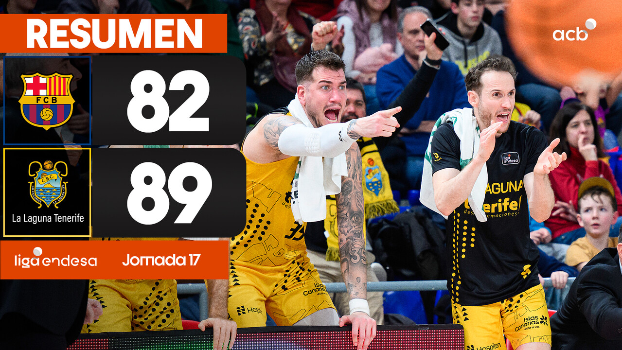 Resumen Barça 82 - La Laguna Tenerife 89 (J17)